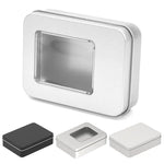 boîte rangement métal argenté moderne boîte cosmétique storage box respectueux environnement 95x70x25mm