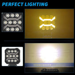 lampe led travail noir jaune 6000k ip68 15w 50000h 1500lm moderne robuste