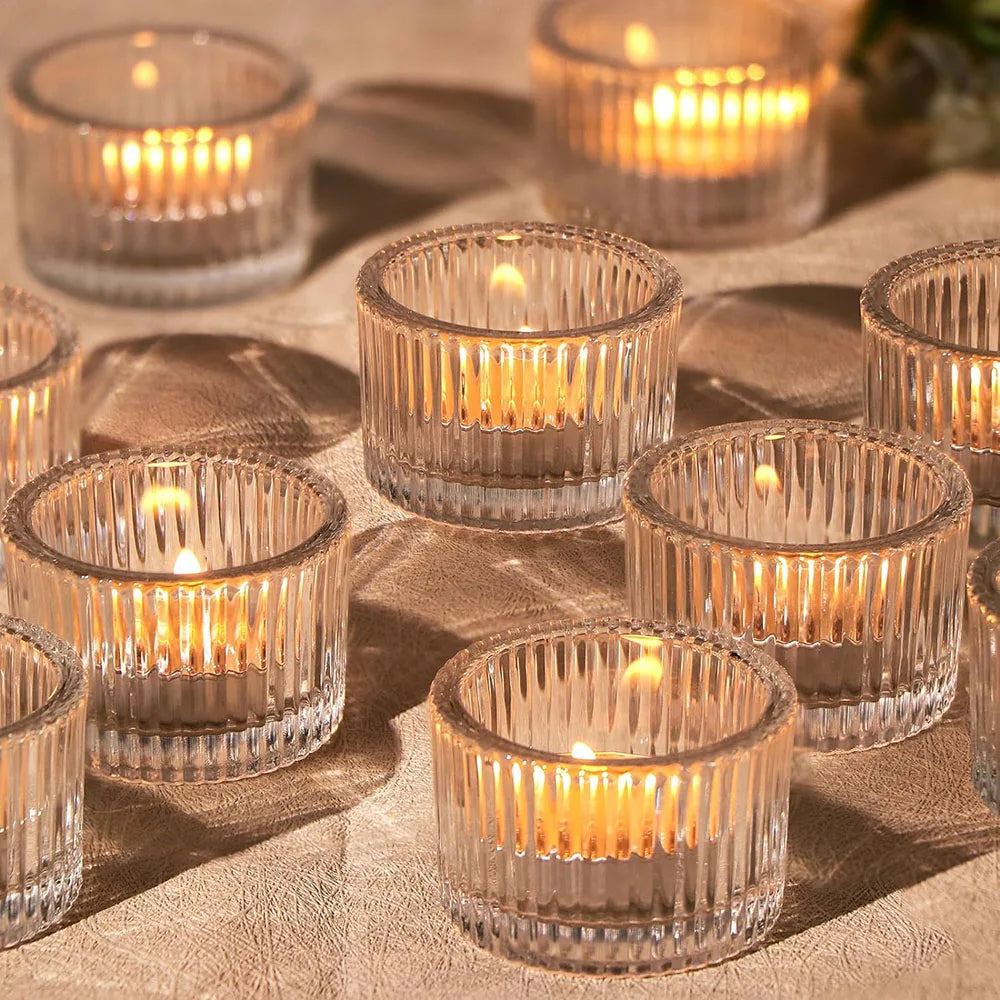 décoration intérieure bougeoirs verre doré transparent classique mariage événement table