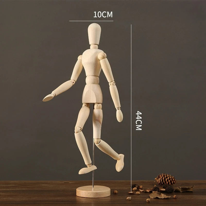 mannequins articulés bois naturel clair classique minimaliste pieds mains tringles