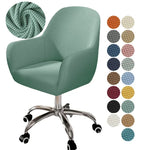 chaise moderne couverture tissu carreaux beige clair protection polyester elasthanne