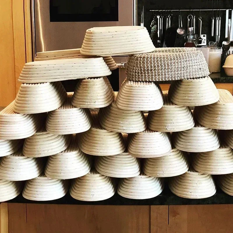 panier pain rattan naturel tissé traditionnel toile lin fermentation artisanal