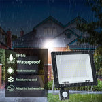 projecteur led extérieur noir capteur mouvement étanche aluminium mur jardin sécurité