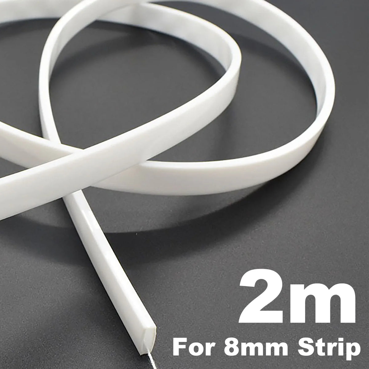 tube flexible blanc translucide moderne led étanche ip67 12mm ws2812 adaptable longueur