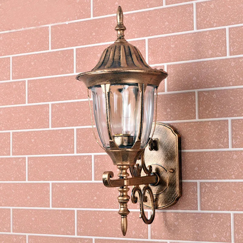 Lampe murale bronze doré verre opalin classique texture métallique chambre entrée étude salle bain