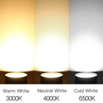 lampe led 5w 10w 15w 25w noir blanc moderne surface vis fixée abat jour