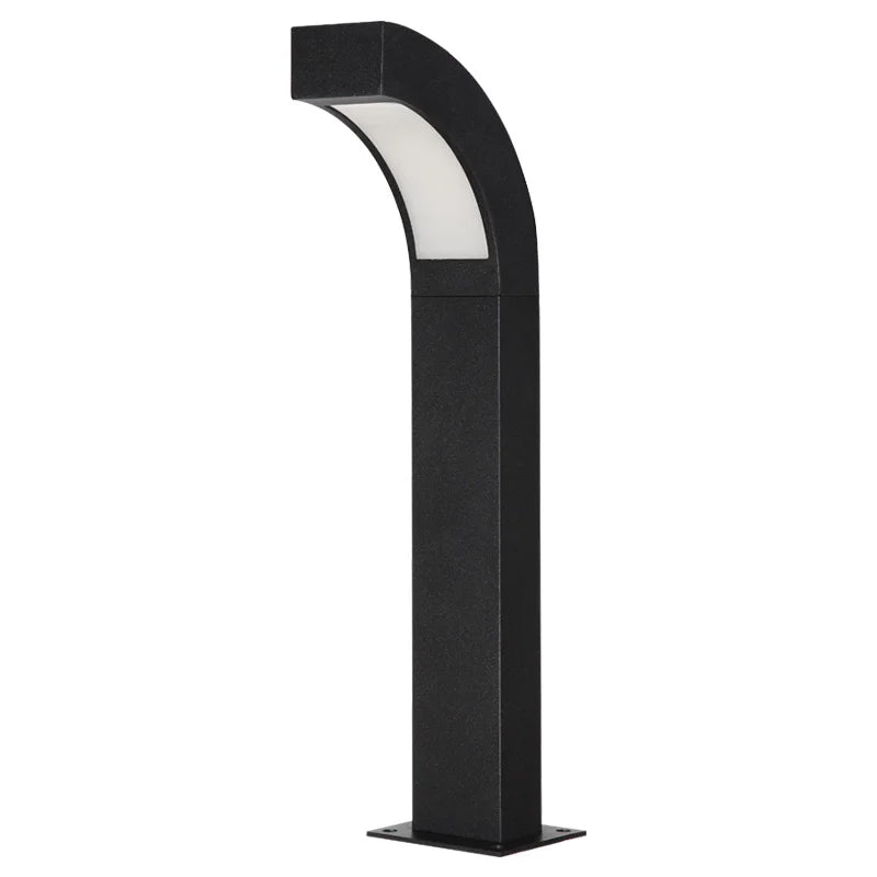 lampe led impermeable moderne noire contemporaine ip65 fixee plaque carrée extérieure jardin villa