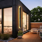 lampe murale led moderne noire frosted 40cm 60cm 80cm 100cm 120cm