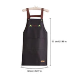 tablier cuisine imperméable bleu clair vert foncé moderne poche épinglé hello
