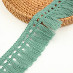 ruban macramé franges boho vert eau bleu marine orange noir blanc artisanal