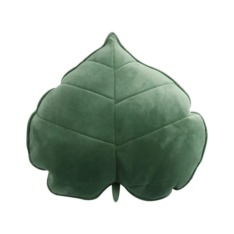 coussin rond imprimé feuilles velours amovible lavable moderne adultes multicolore