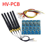 contrôleur dmx512 sans fil pcb vert antenne noire câbles colorés électronique technologie dmx