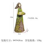 statue jardin oiseaux femme robe écorce feuilles naturelle artisanale résineextérieur minimalisteDecorationPelouseCour