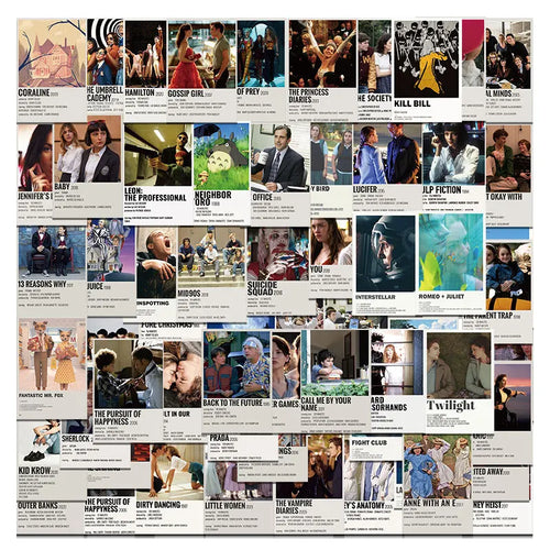 autocollants multicolores photos divers adhésifs modernes diy scrapbooking affiches films