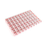 boîtes rangement électroniques transparentes vert rouge bleu jaune noir pratiques clips compactes