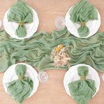 serviettes table moderne vert olive 100% polyester anneaux métalliques maison restaurant mariage fêtes textures