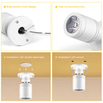 projecteur led blanc moderne 12v 3w double adhésif alu lentille concentrée 2m cable
