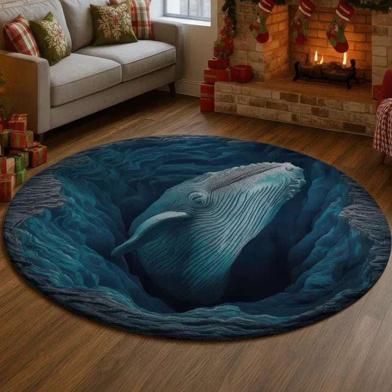tapis moderne rond polypropyle skelette animal fantaisie salon décoration chambreextérieur sallebain