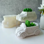 cache plantes forme voiture camion train blanc rose vert vintage rétro