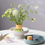 support fleurs transparent moderne perforé adhésif diy 2pcs 4pcs vase