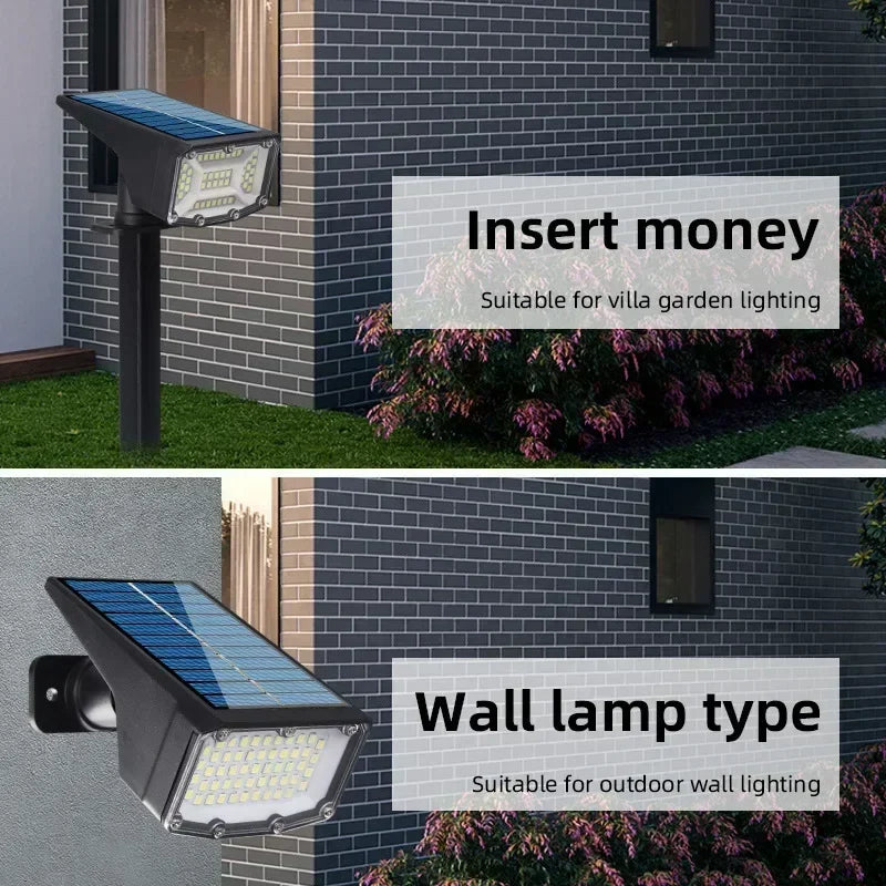 lampe solaire moderne noire bleue panneaux solaires led extérieure ip65
