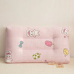 oreiller bébé coton polyester dessin animaux motifs géométriques rose blanc bleuclair protection cou fourragsaisons