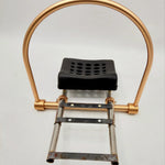 fauteuil shampooing salon coiffure structure aluminium or cuivre moderne jets eau tuyaux robinets professionnel