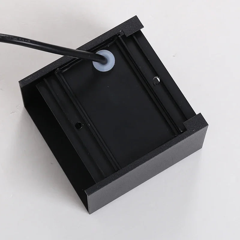 applique murale moderne led éclairage extérieur balcon facile ip55 hydrofuge noir vers haut