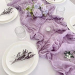 serviette table moderne rose pâle crêpe plissée élégante maison polyester solide