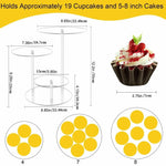 présentoir gâteaux transparent triple niveau cupcakes modernes élégants réutilisable multiple utilisations