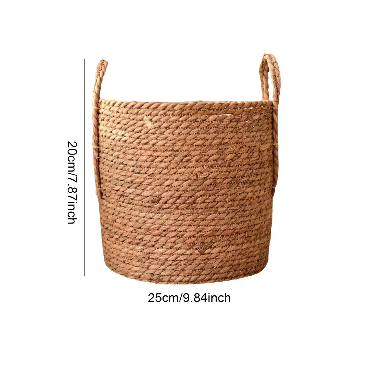 panier tissé main naturel rustique boho chic poignées anneaux salon chambre coucher farmhouse