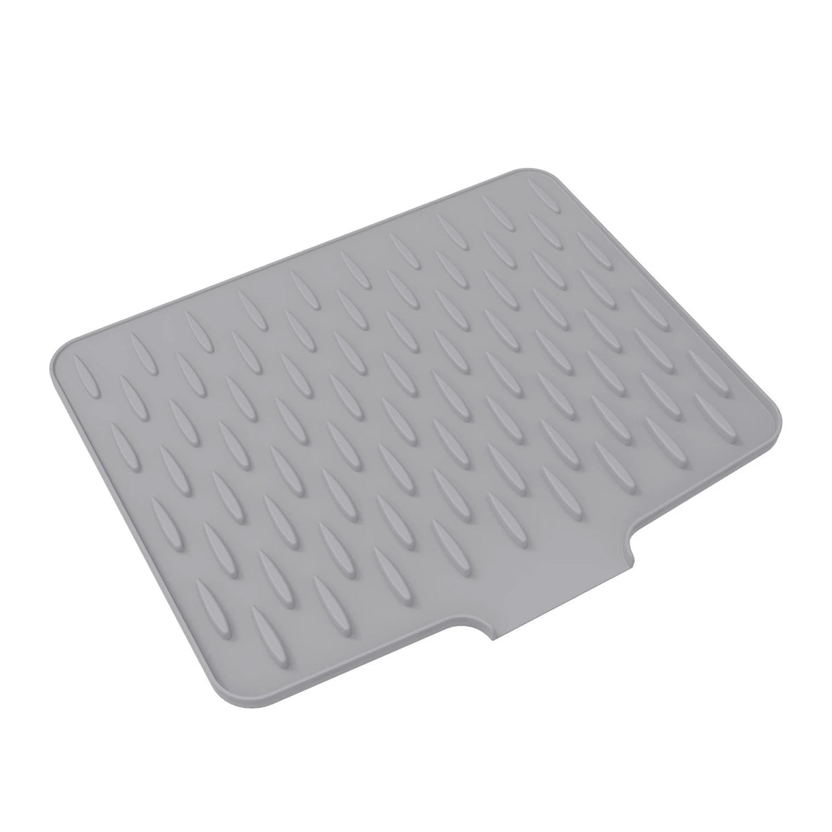 tapis drainage vaisselle silicone gris moderne rayures diagonales respectueux environnement 40x32.5cm
