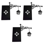 lampe suspendue classique lampe bibliothèque ornementation rinceaux motif géométrique noir vintage(chaines)