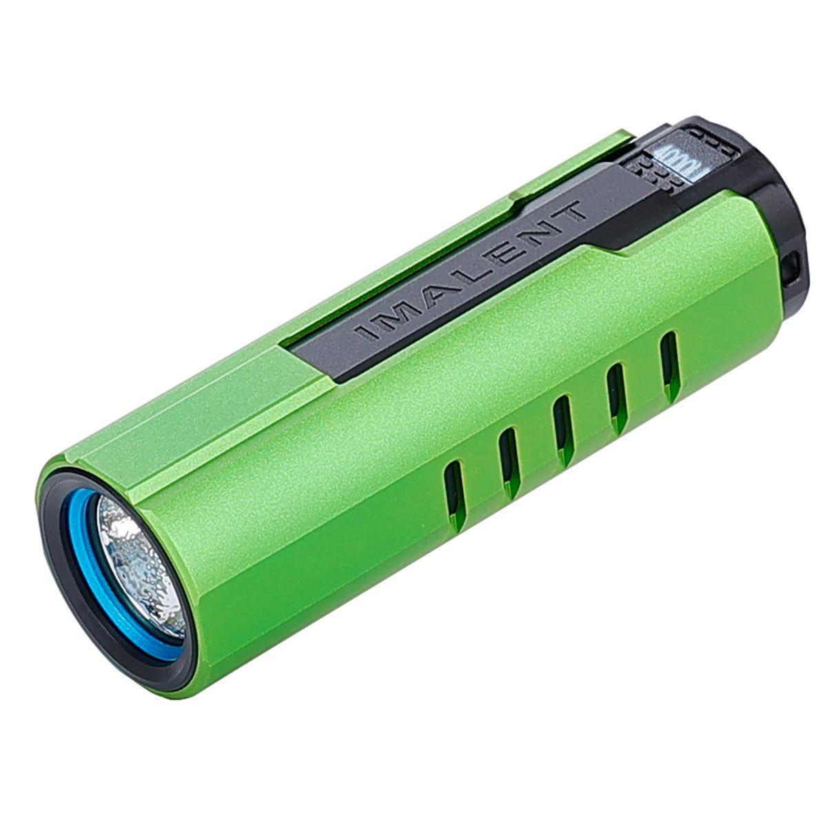 lampe torche bleu moderne résistante choc lumiere intense charge magnétique auto défense camping