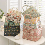 Paniers de rangement en tissu motif floral grande capacité