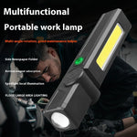 lampe poche rechargeable led industrielle aimantée clip multifonctionnelle travaux lumière noire jaune