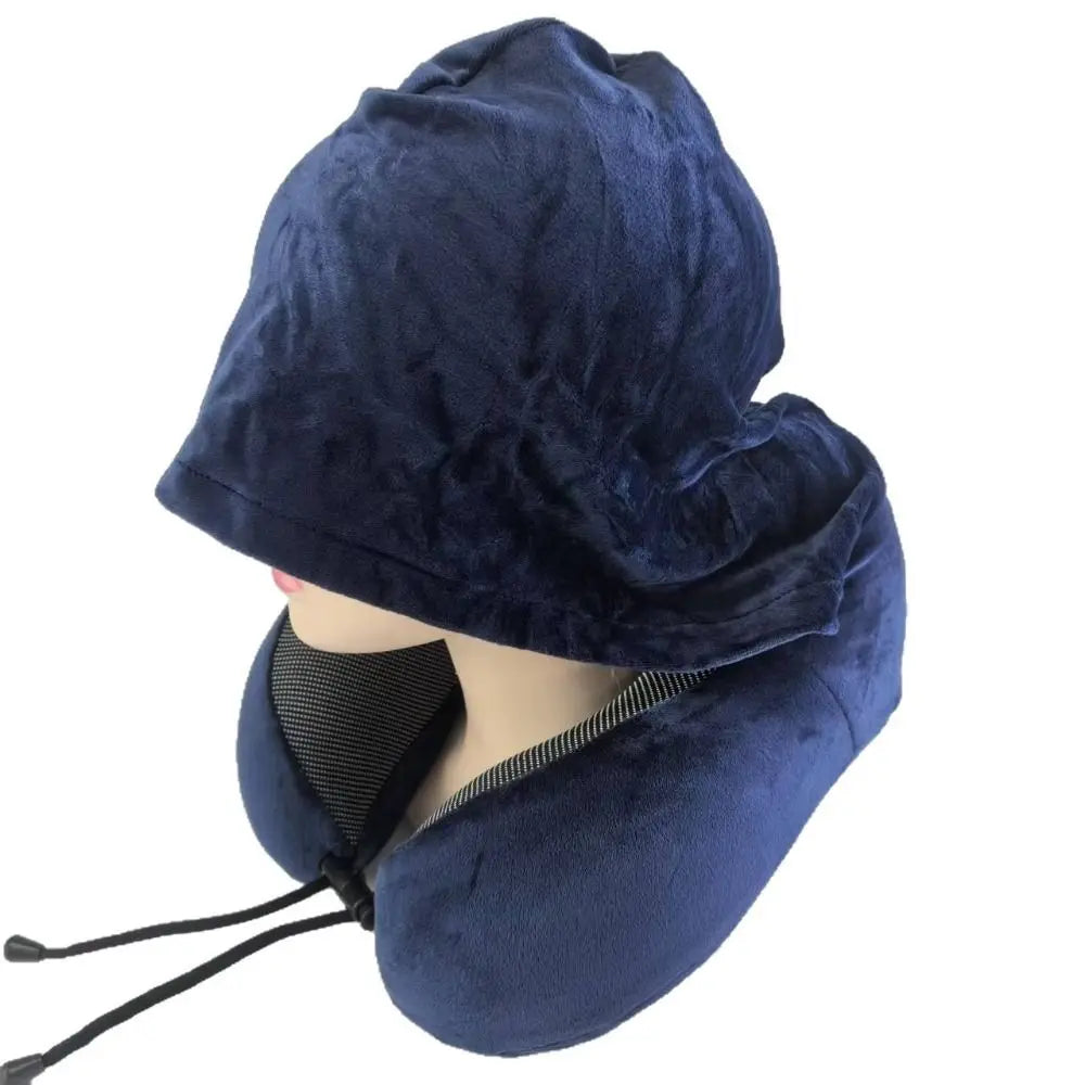 coussin voyage bleu marine rose noir velours forme bande ajustable sac rangement