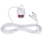 interrupteur électrique moderne câble blanc 4m diamètre 5.5cm blanc