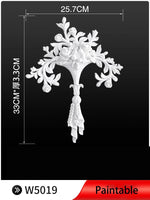 appliques decoratives sculptees floral classique blanc meubles deco mur opacite grande taille DIY
