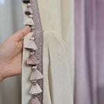 rideau velours violet beige classique opacité moderne maison 100 polyester