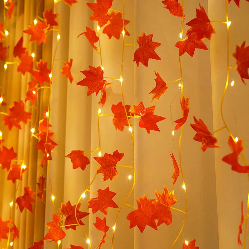 Guirlande lumineuse rotin érable dans un salon