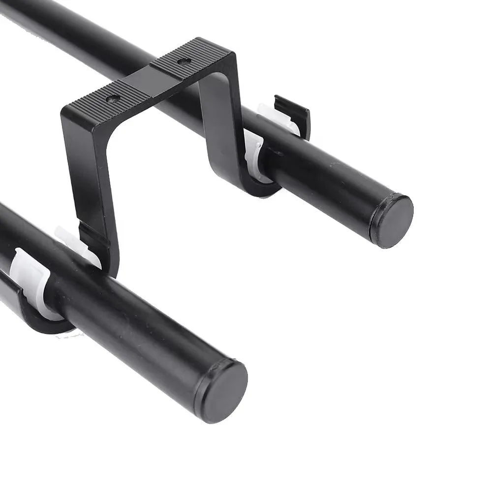 supports rideau noirs blancs clips fixation modernes fenêtres decoration intérieure aluminium durables