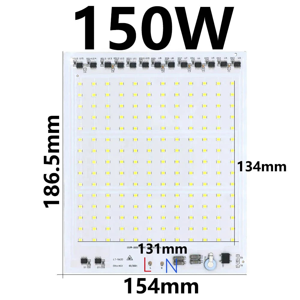 projecteur led diy 10w 20w 30w 50w 100w 150w 200w blanc froid ic intelligent