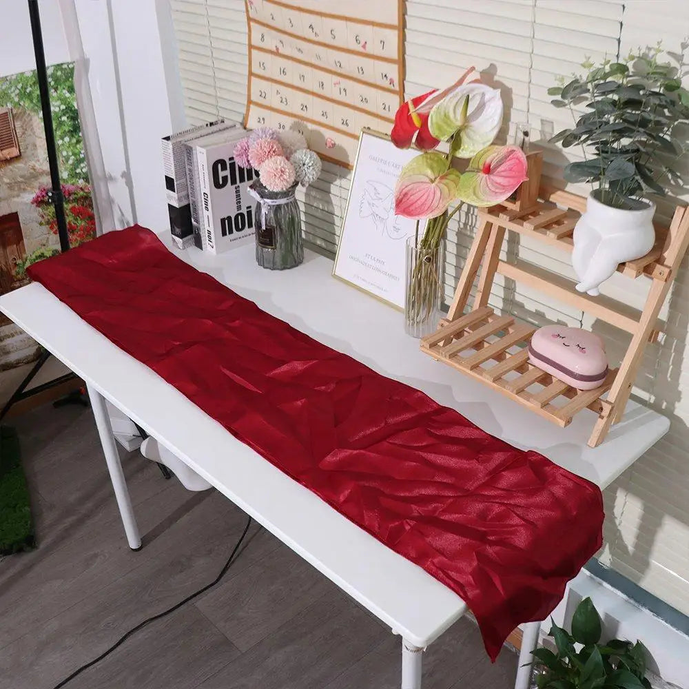 nappe table satin rouge vert foncé jaune rose beige brillante