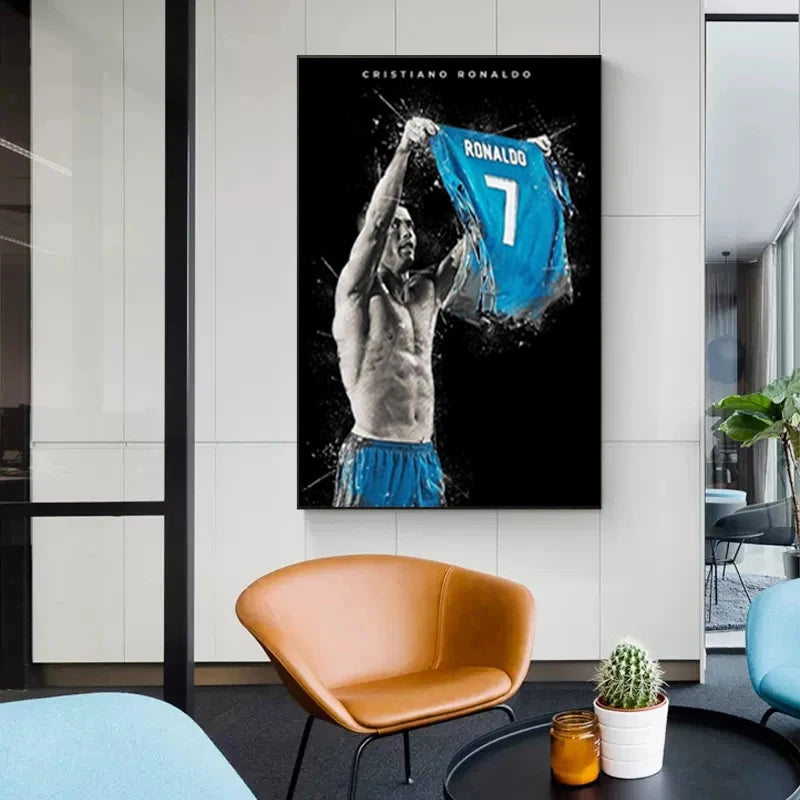 toile d'art moderne abstraite motif sportif bleu blanc noir sans cadre chambre salonPORTE AUXILIARES