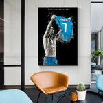 toile d'art moderne abstraite motif sportif bleu blanc noir sans cadre chambre salonPORTE AUXILIARES