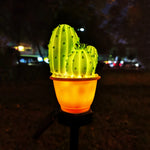 lampe solaire cactus ananas décorative moderne extérieure verte ornement jardin led ip65 abs