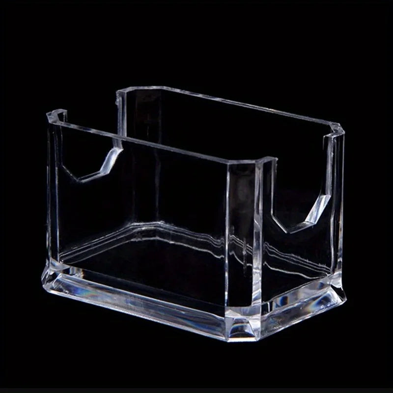 organisateur moderne transparent cartes visite stylo carnet rangement plastique minimalistescrição