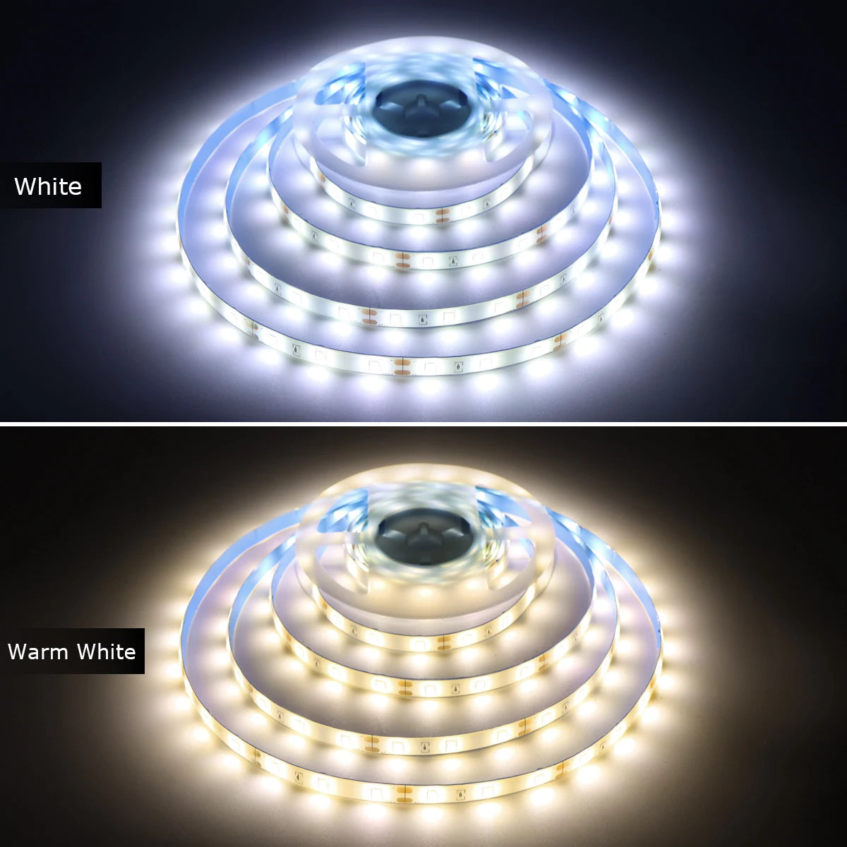 ruban led blanc blanc chaud moderne interrupteur adaptateur électrique 12v 3000k 6000k 3m 5m