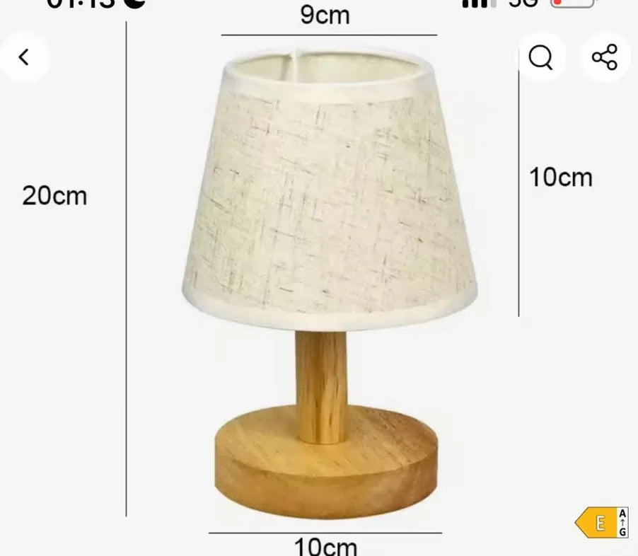 lampe table classique broderie florale marron clair led chaîne tirage socle bois
